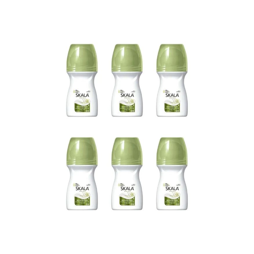 Skala Desodorante Roll-On 60ml Feminino Erva Doce-Kit C/6Un