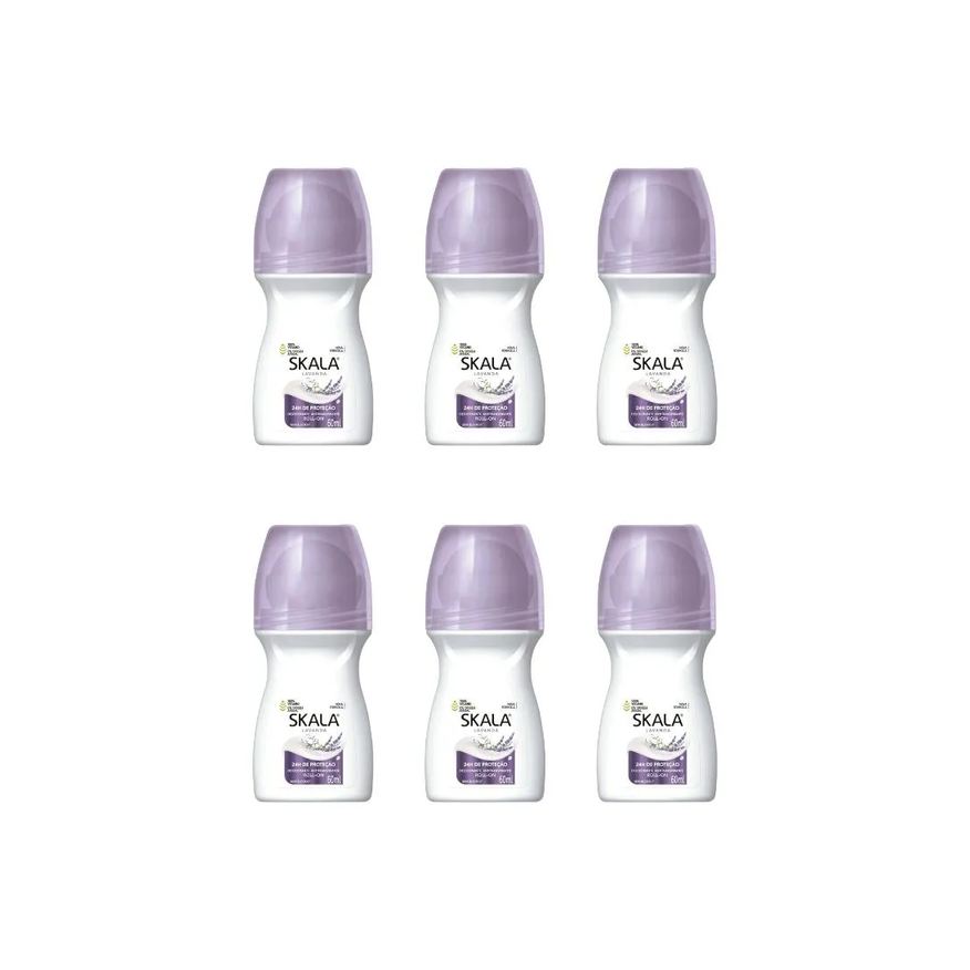 Skala Desodorante Roll-On 60ml Feminino Lavanda - Kit C/ 6Un