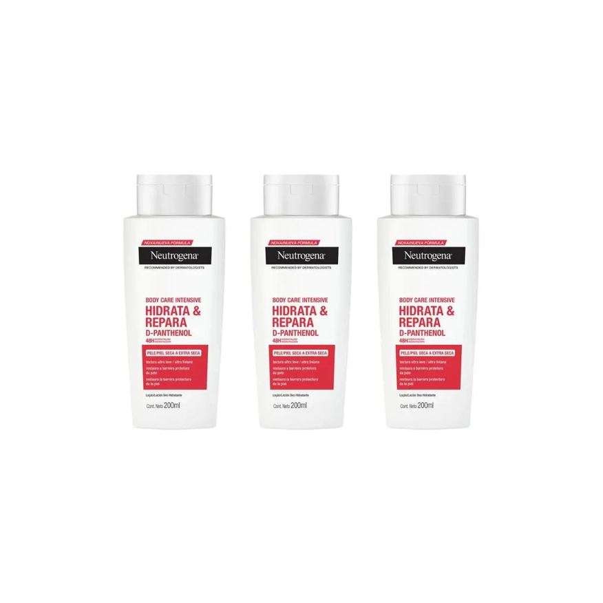 Neutrogena Hidratante Corporal 200ml Hidrata e Repara-Kit3Un