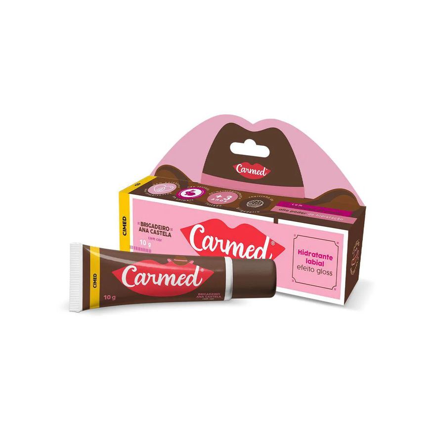 Carmed Hidratante Labial Brigadeiro Ana Castela com Cor Efeito Gloss 10g