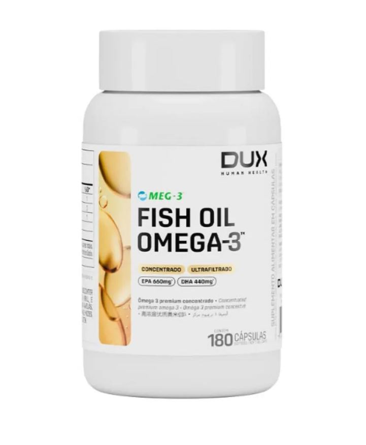 Dux Nutrition Fish Oil Omega 3 180 Cápsulas Epa 660mg Dha 440mg Dux