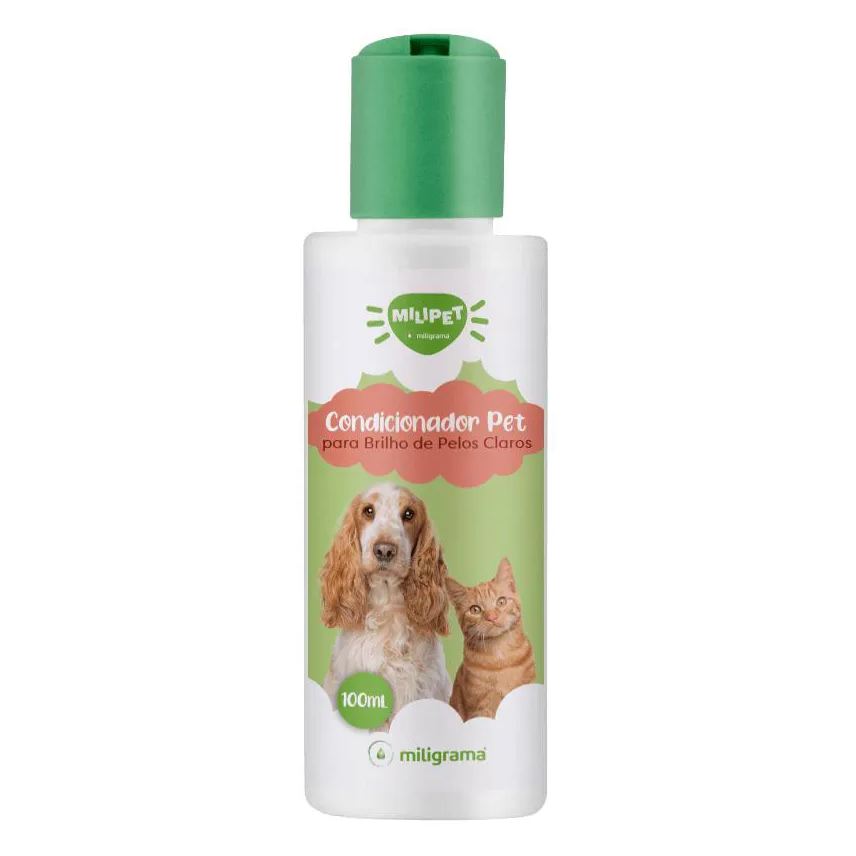 Miligrama Condicionador Pet para Brilho de Pelos Claros 100ml