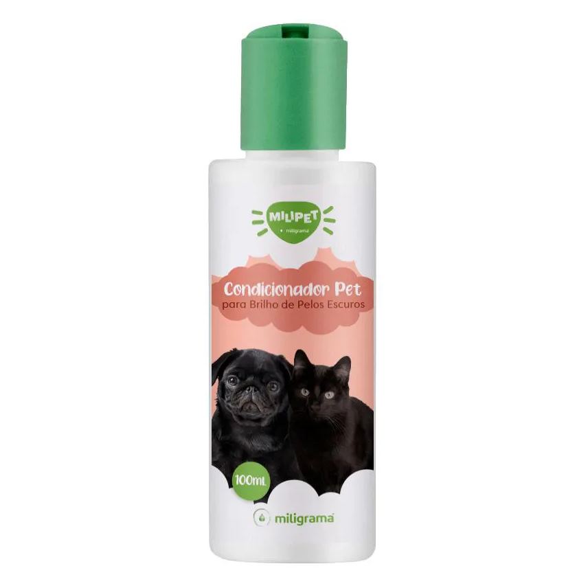 Miligrama Condicionador Pet para Brilho de Pelos Escuros 100ml