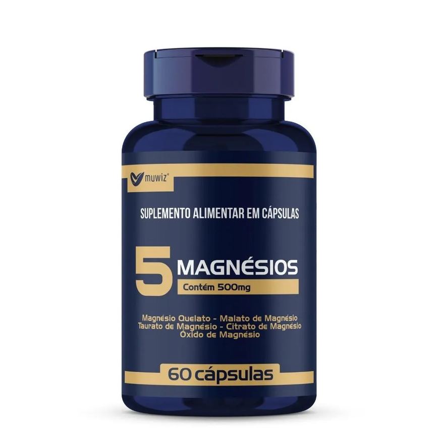 Muwiz 5 Magnésios 500mg - 60 cápsulas