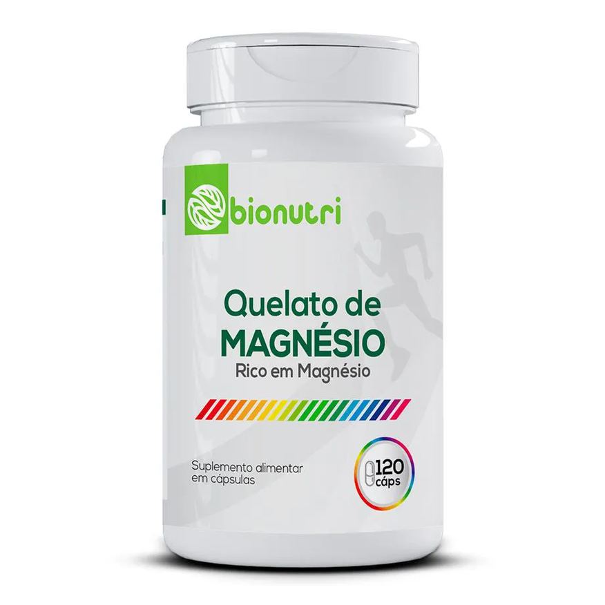 Bionutri Magnésio Quelato Puro 100% Rico em Magnésio 120 Cápsulas