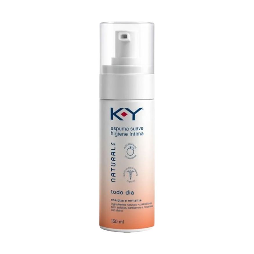 K-Y Espuma Suave Higiene Íntima Naturals Todo Dia 150ml