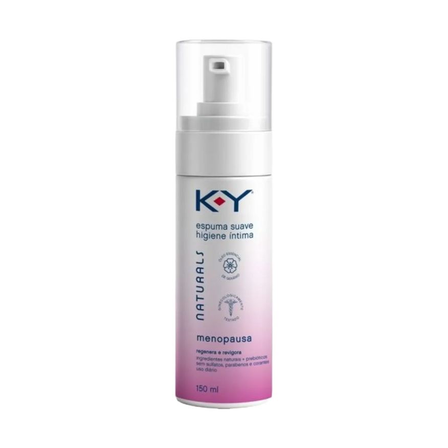 K-Y Espuma Suave Higiene Íntima Naturals Menopausa 150ml