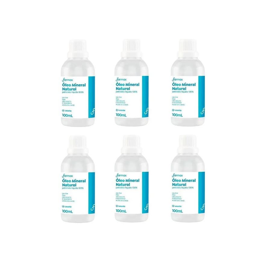 Farmax Oleo 100ml Mineral Naturol - Kit C/ 6Un