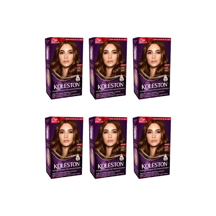Koleston Coloraçao 415 Castanho Crepusculo - Kit C/6Un