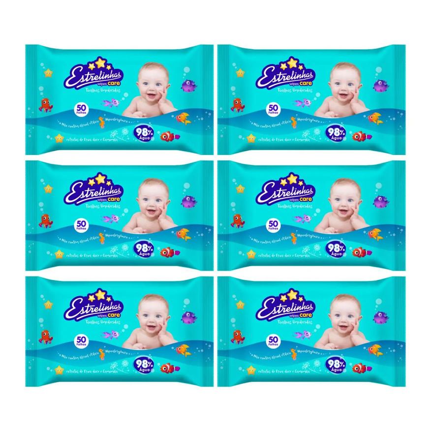 Hygieline Kit C6 Toalhas Umedecidas Care 50 Toalhas