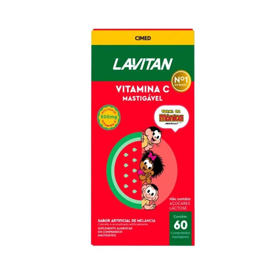 Cimed Lavitan Vitamina C Turma da Mônica Melancia 60 Comps