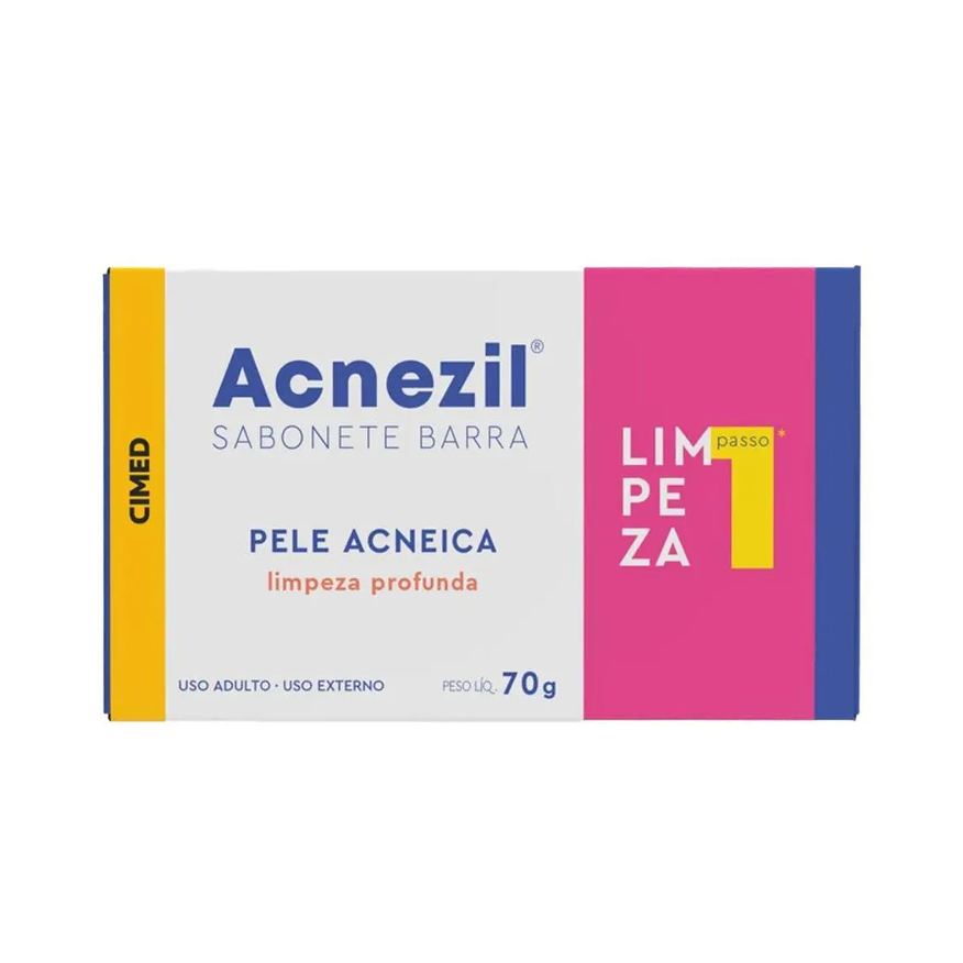 Cimed Acnezil Sabonete Barra Pele Acneica 70g