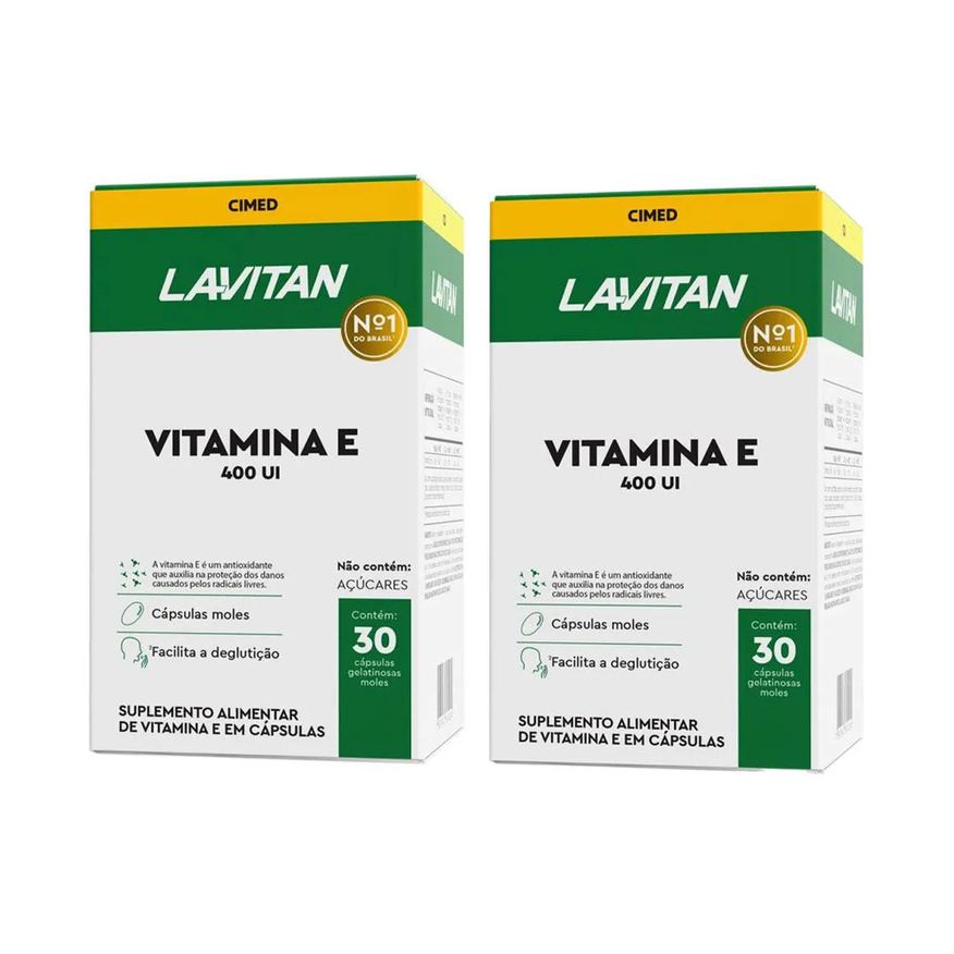 Cimed Kit 2 Lavitan Vitamina e 400Ui Suplemento - 30 Cápsulas