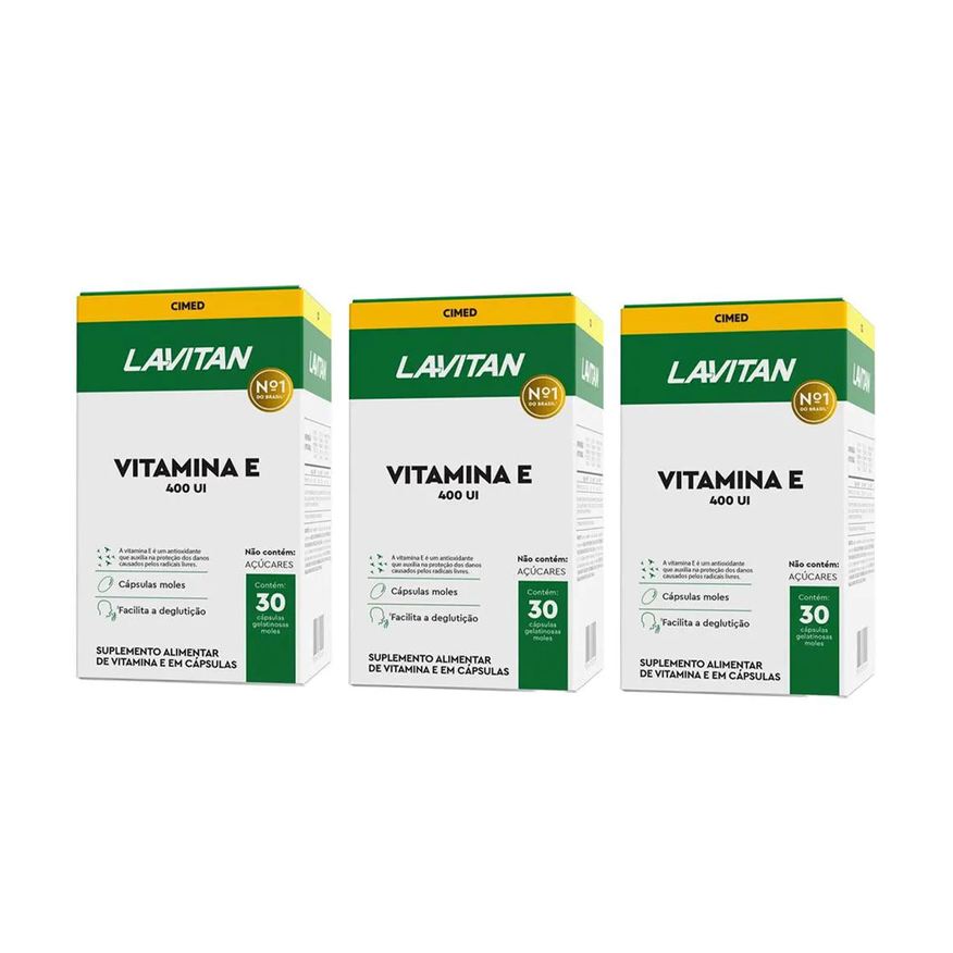 Cimed Kit 3 Lavitan Vitamina e 400Ui Suplemento - 30 Cápsulas