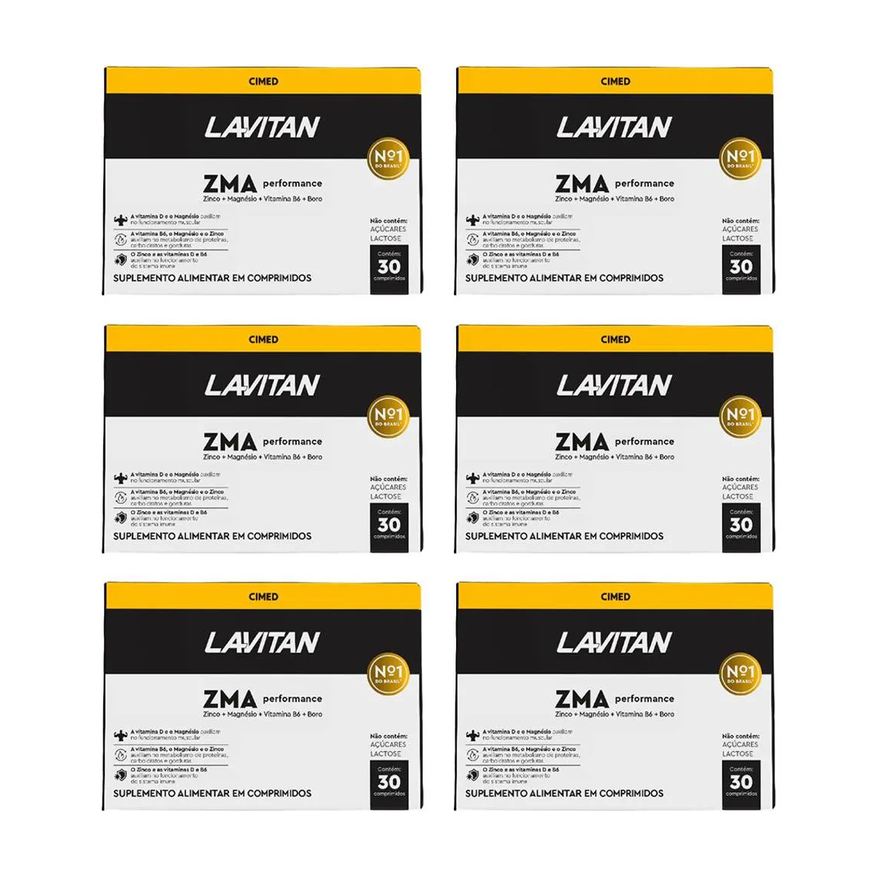 Cimed Kit 6 Lavitan Zma Performance Homem - 30 Cápsulas