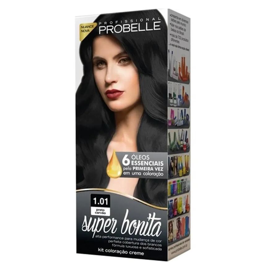 Probelle Tintura Burguesinha sem Amonia 1.01 Preto Carvão