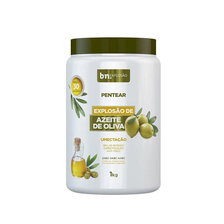 Beleza Natural Creme para Pentear Bn. Explosão de Azeite de Oliva Umectação 1kg
