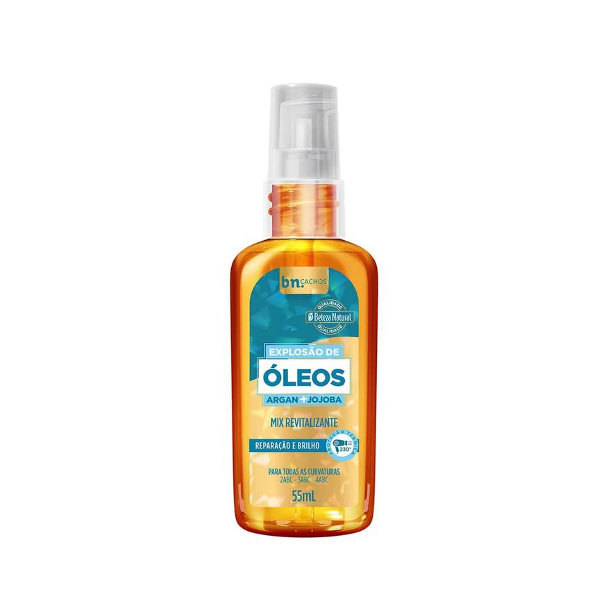 Beleza Natural Óleo Capilar Revitalizante Bn.Cachos Explosão Óleos Argan e Jojoba 55ml