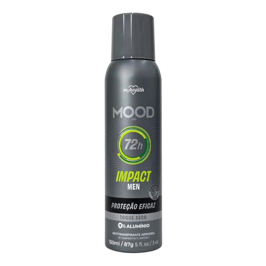 My Health Desodorante Antitranspirante Aerossol sem Alumínio Impact Men Mood Care 150ml / 87g