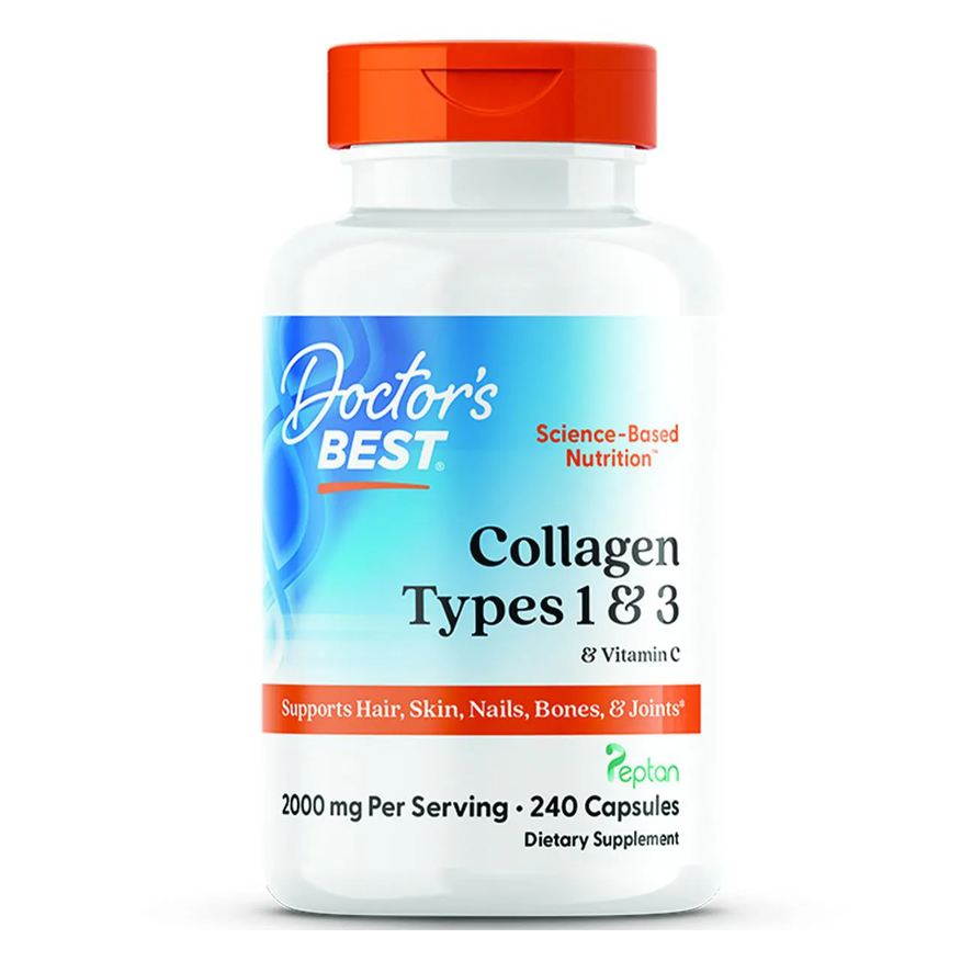 Doctor's Best Colágeno Tipo 1 e 3 Peptan Vit C 240 Capsulas