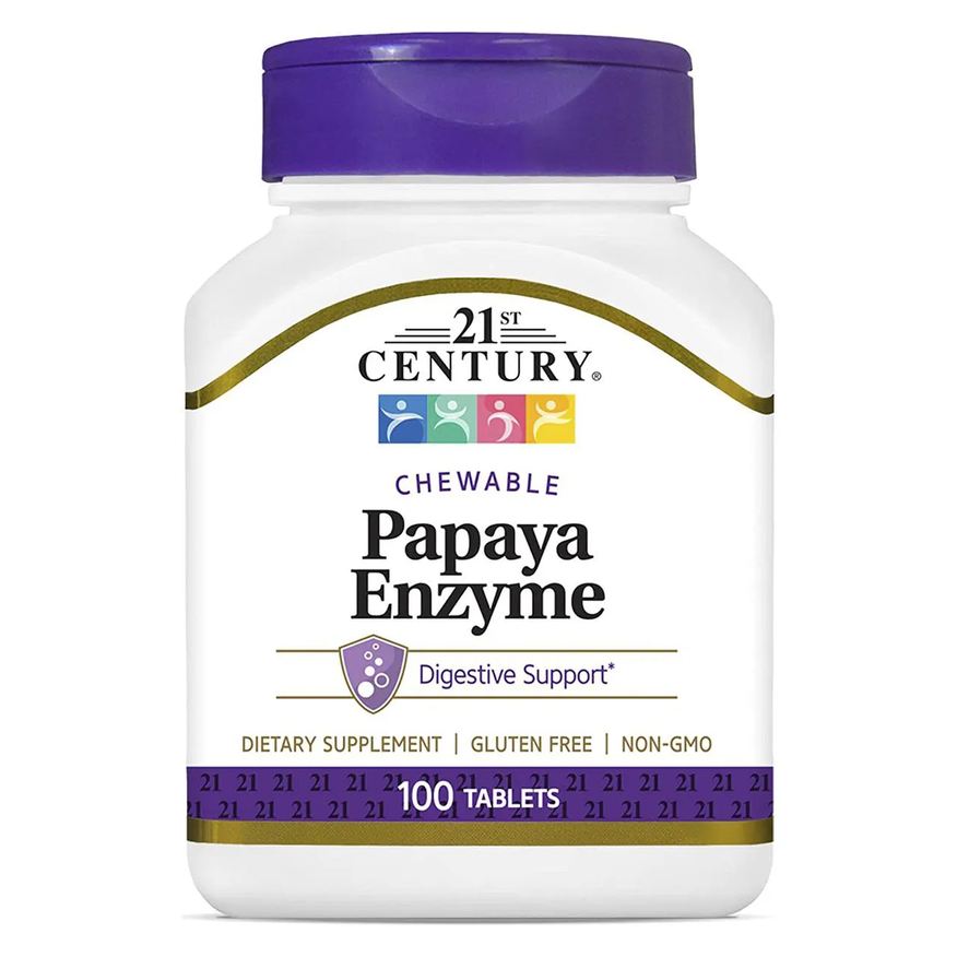 21St Century Enzimas Mamão Papaya 100 Tabs