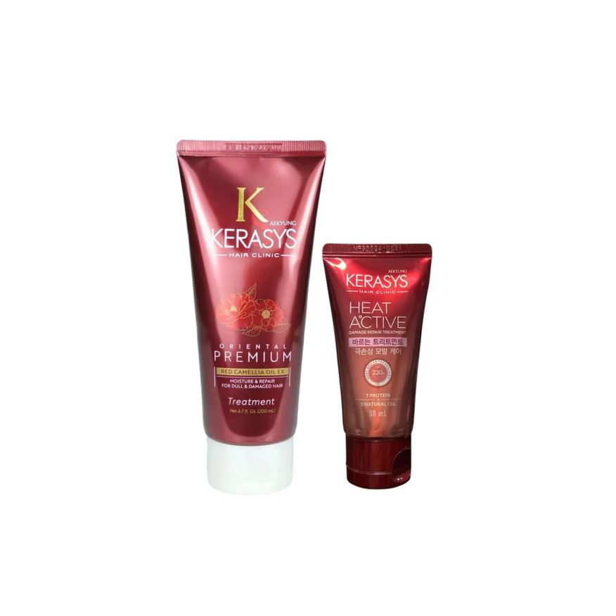 Kerasys Kit (Máscara Oriental Premium 200ml + Leave In Heat Active 50ml)