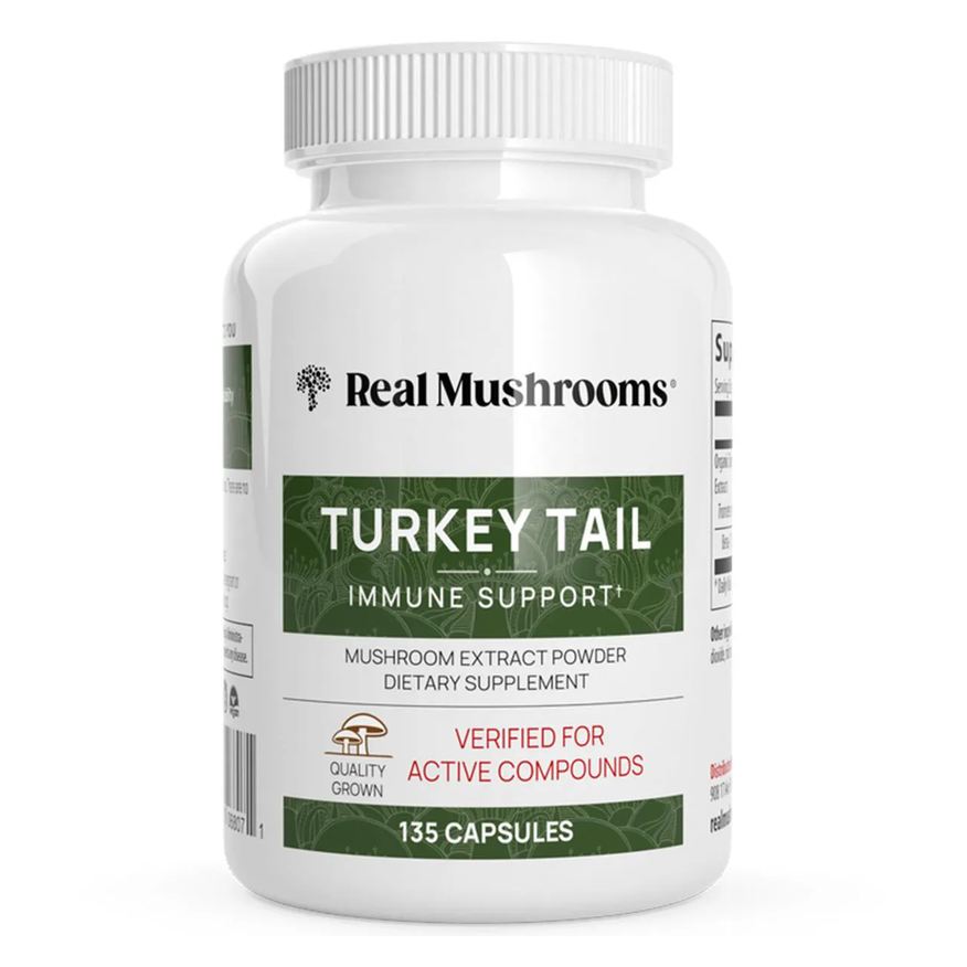 Real Mushrooms Cogumelo Cauda Peru Turkey Tail 1000mg 135Cap