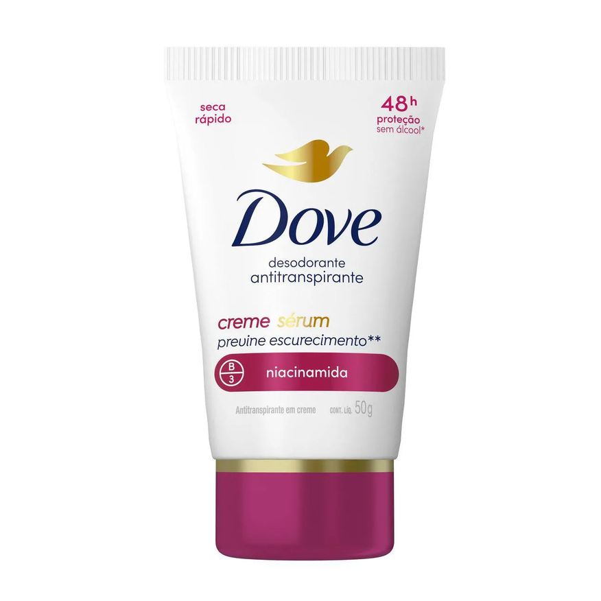 Dove Desodorante Antitranspirante Creme Sérum Previne Escurecimento Feminino 48h 50g