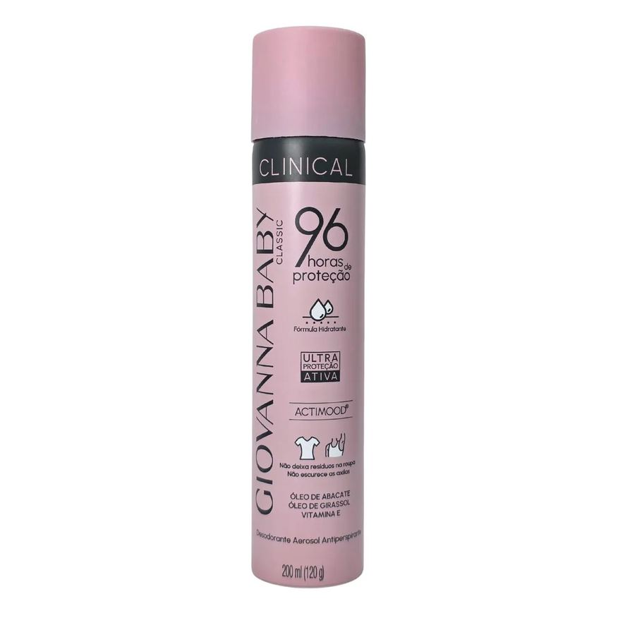 Giovanna Baby Desodorante Aerossol Classic Clinical 96H Vegano 200ml / 120g