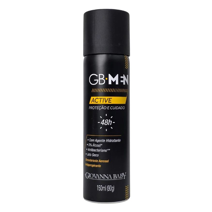 Giovanna Baby Desodorante Aerossol Active Gb Men 48H Vegano 150ml / 90g