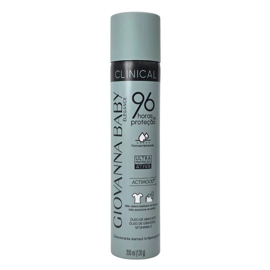 Giovanna Baby Desodorante Aerossol Élégance Clinical 96H Vegano 200ml / 120g