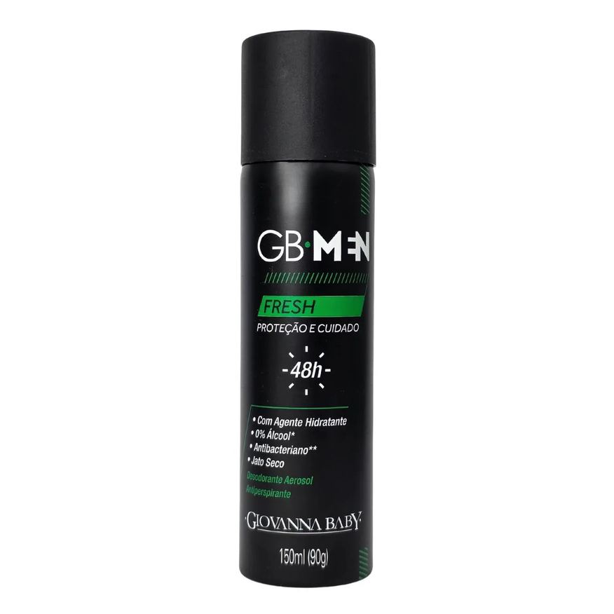 Giovanna Baby Desodorante Aerossol Fresh Gb Men 48H Vegano 150ml / 90g