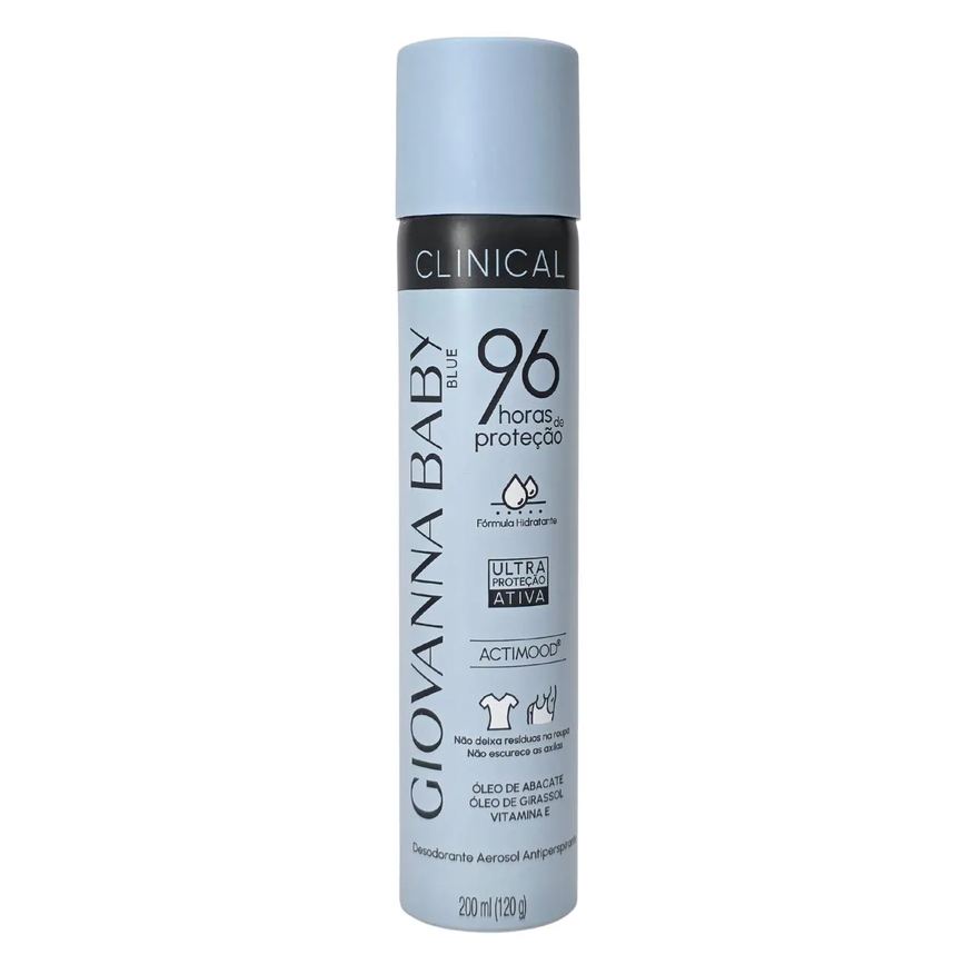 Giovanna Baby Desodorante Aerossol Blue Clinical 96H Vegano 200ml / 120g
