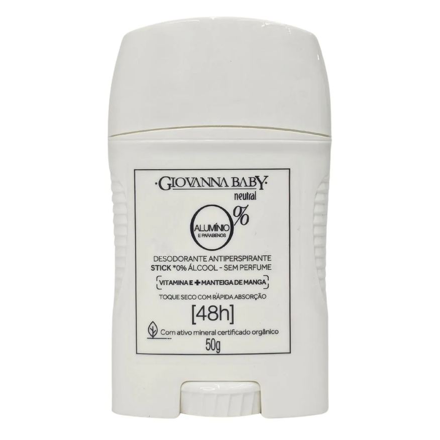 Giovanna Baby Desodorante Stick Neutral 0% Alumínio 48H Vegano 50g