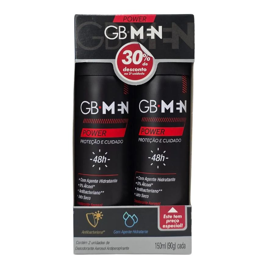 Giovanna Baby Kit 2 Desodorante Aerossol Power Gb Men 48H Vegano