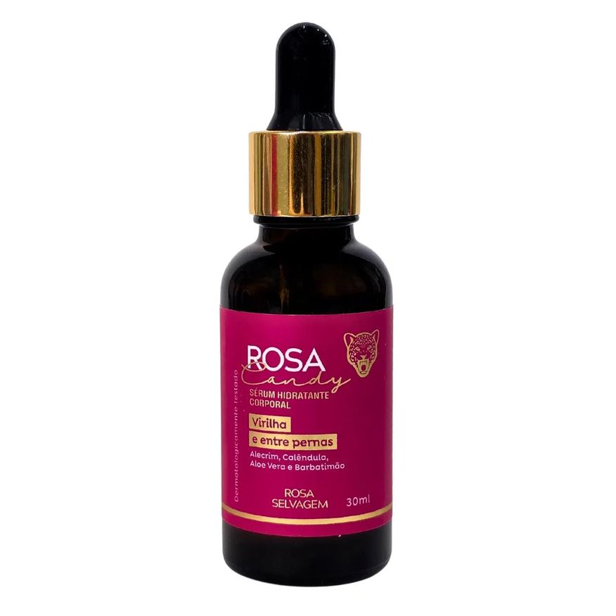 Rosa Selvagem Sérum Hidratante Corporal Rosa Candy Vegano 30ml