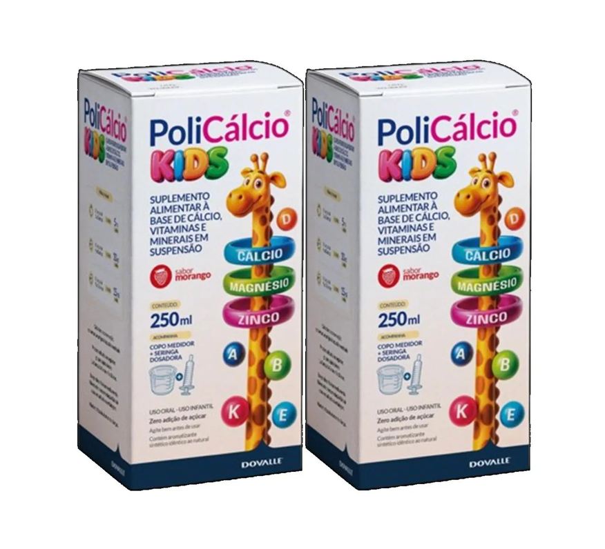 Dovalle Kit 2 Suplemento Policálcio Kids 250ml