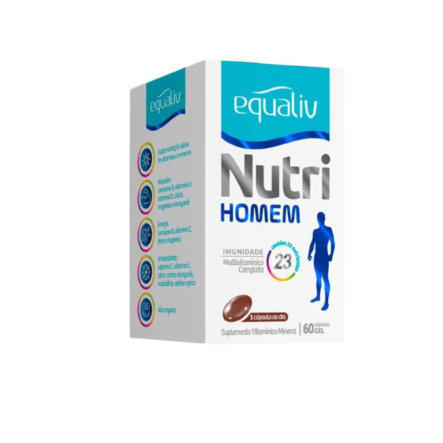 Equaliv Vitamina Nutri Homem com 60 Cápsulas em Gel