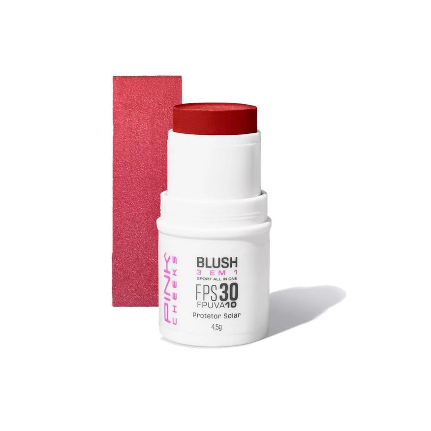 Pink Cheeks Blush Batom e Sombra All In One Fps30 Fpuva10 4,5g - RED Cherry