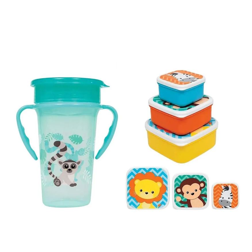 Buba Kit Copo 360° 300ml + Pote Fun C/3Und