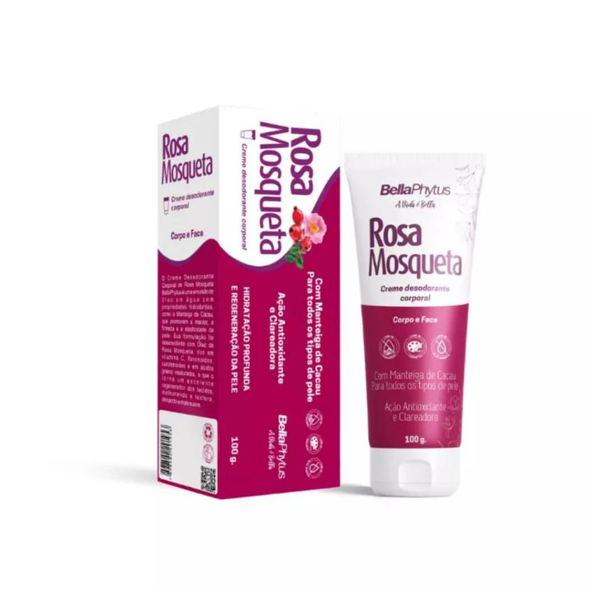 Bellaphytus Creme de Rosa Mosqueta 100g Clareador Manchas Estrias