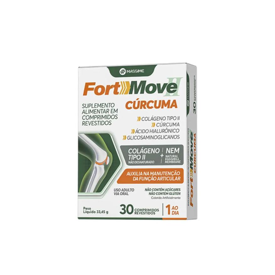 Massime Fort Move 30 Comprimidos Colágeno Tipo Ii + Cúrcuma + nem
