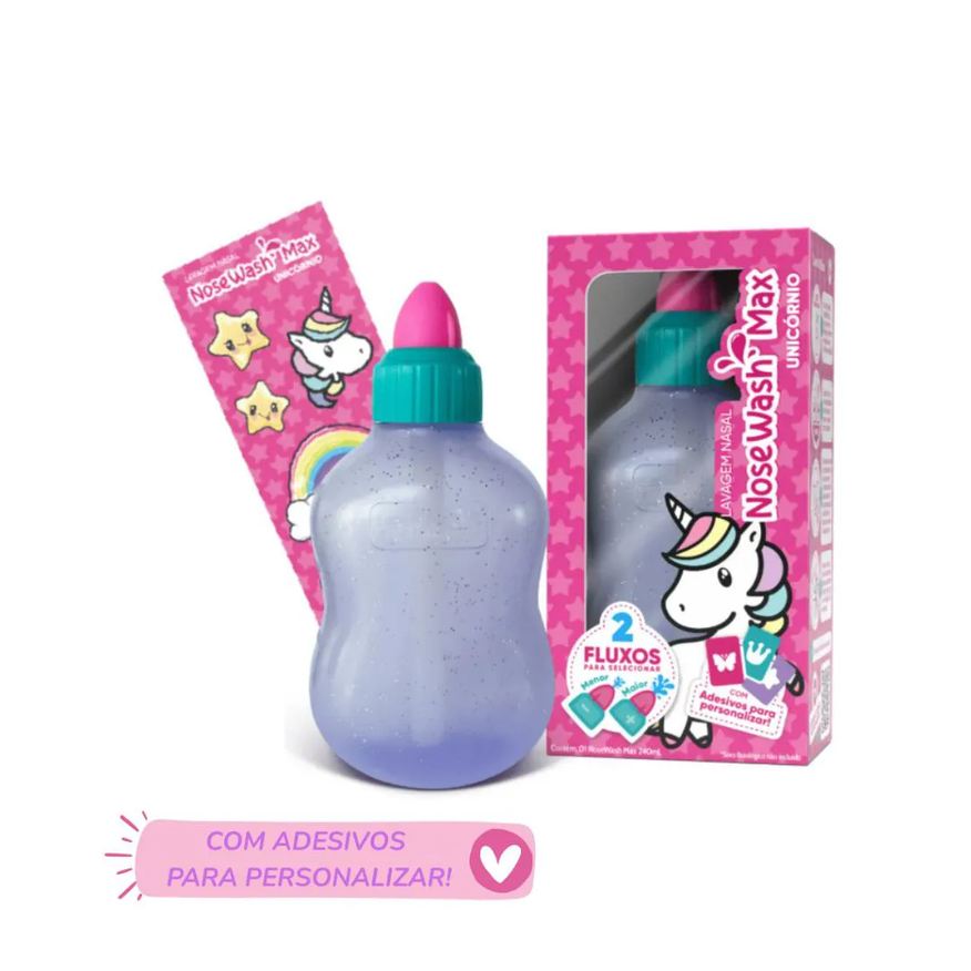 Agpmed Lavador Nasal do Unicórnio 240ml Nosewash Cor Unicórnio Lilás