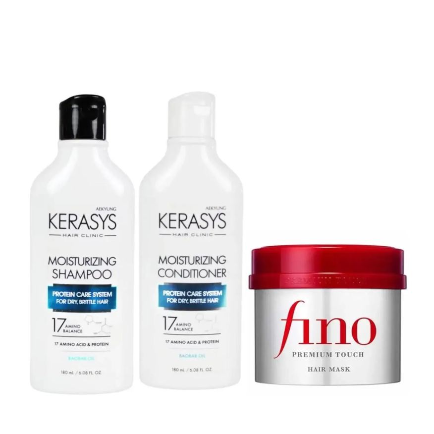 Kerasys & Fino Kit (Duo Moisturizing 180ml + Fino Premium Touch Hair Mask 230g)