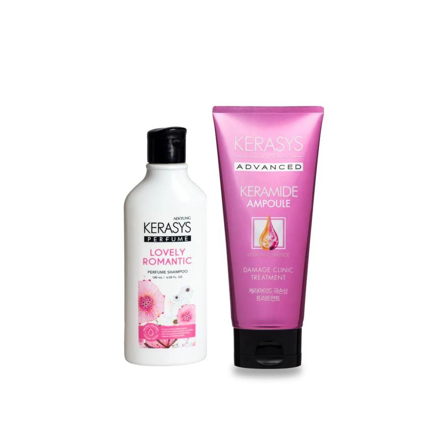 Kerasys Kit (Shampoo Perfume Lovely 180ml+ Máscara Keramide Damage 200ml)..