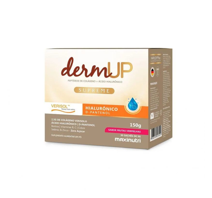 Maxinutri Dermup Supreme Verisol + Ácido Hialurônico (30 Sachês 5g) - Frutas Vermelhas