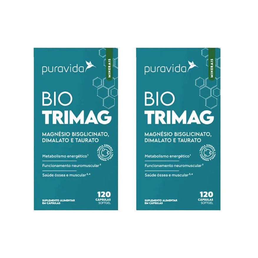 Puravida Bio Trimag Magnesio Malato Kit 2 - 120 Cápsulas