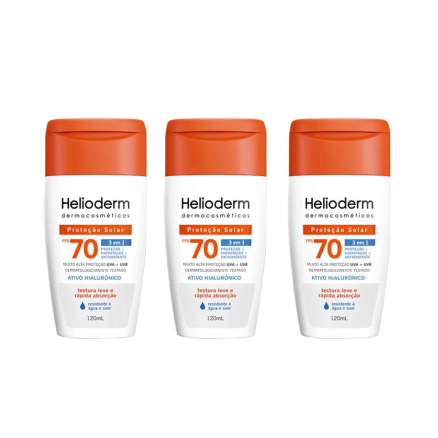 Kley Hertz Helioderm Corporal Fps70 Kit 3 - 120ml