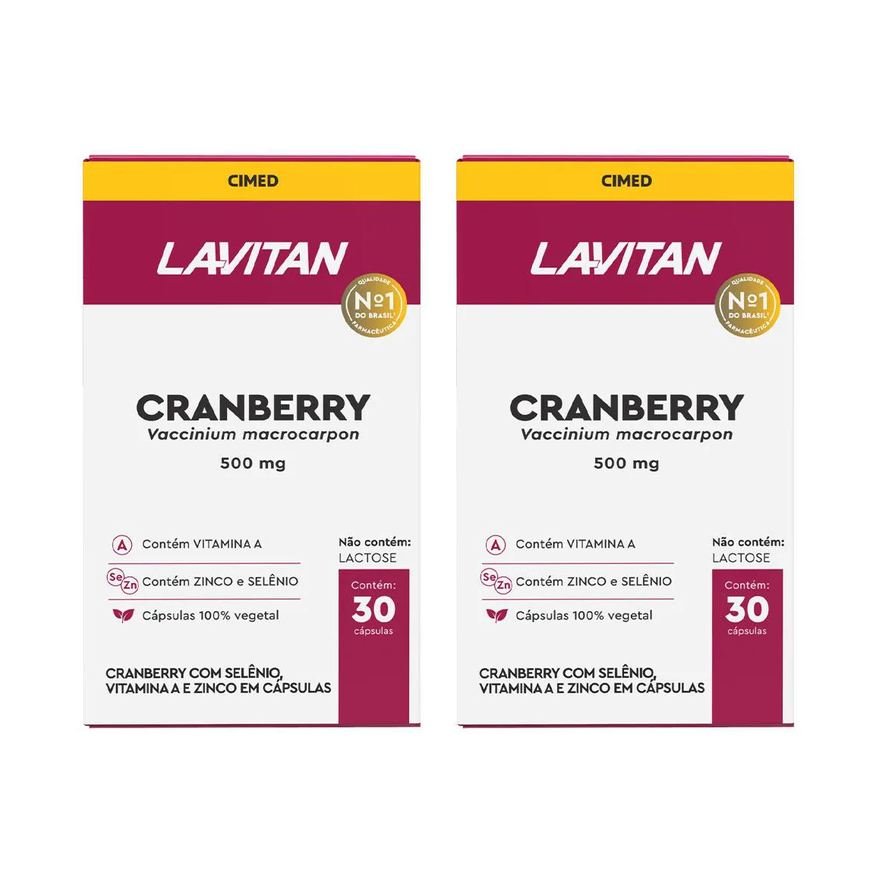 Cimed Kit 2 Lavitan Cranberry Suplemento - 30 Cápsulas