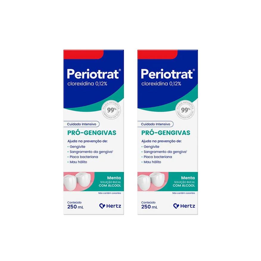 Kley Hertz Kit 2 Periotrat Solução Bucal Sabor Menta - 250ml